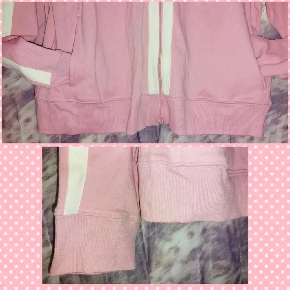 Sporty Spice Vibes – New York & Company Pink Zip-Up Track Jacket (XL) - Picture 4 of 4